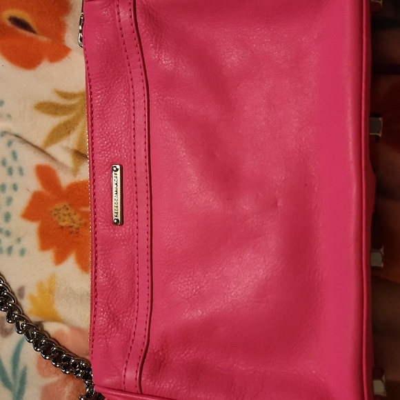 Rebecca Minkoff Bright Pink Leather Purse. 28 Long, 9x6 Body. Excellent Used. - Picture 3 of 8